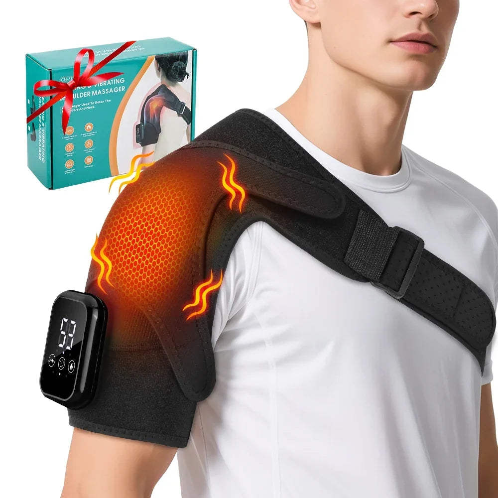 Vibration Muscle Relax Belt - Black-For Shoulder