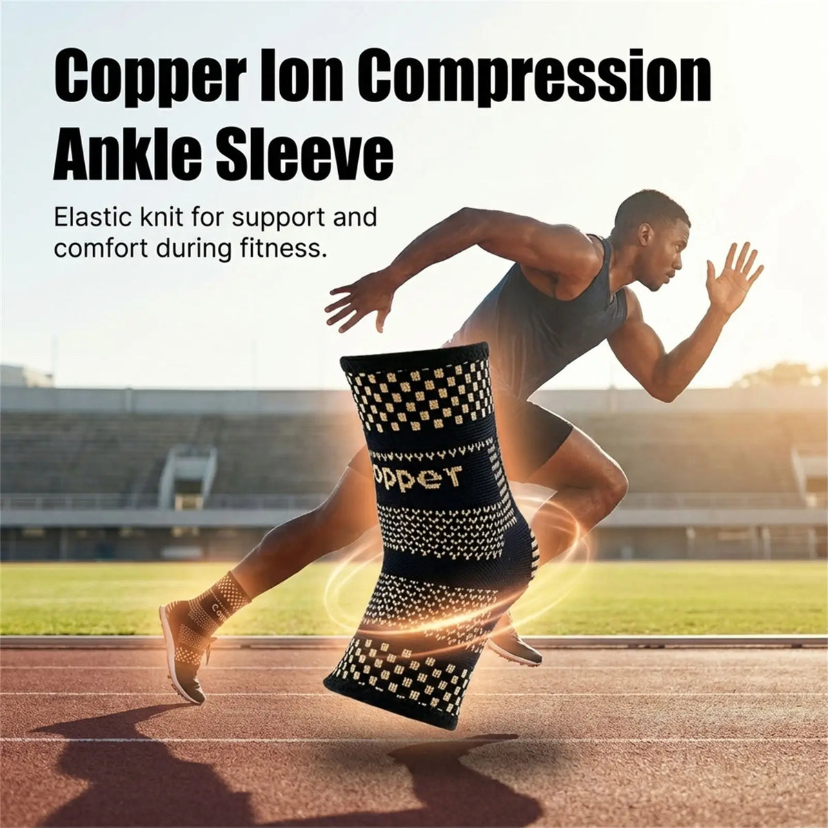 Copper Ankle Compression Sleeve - Image 6