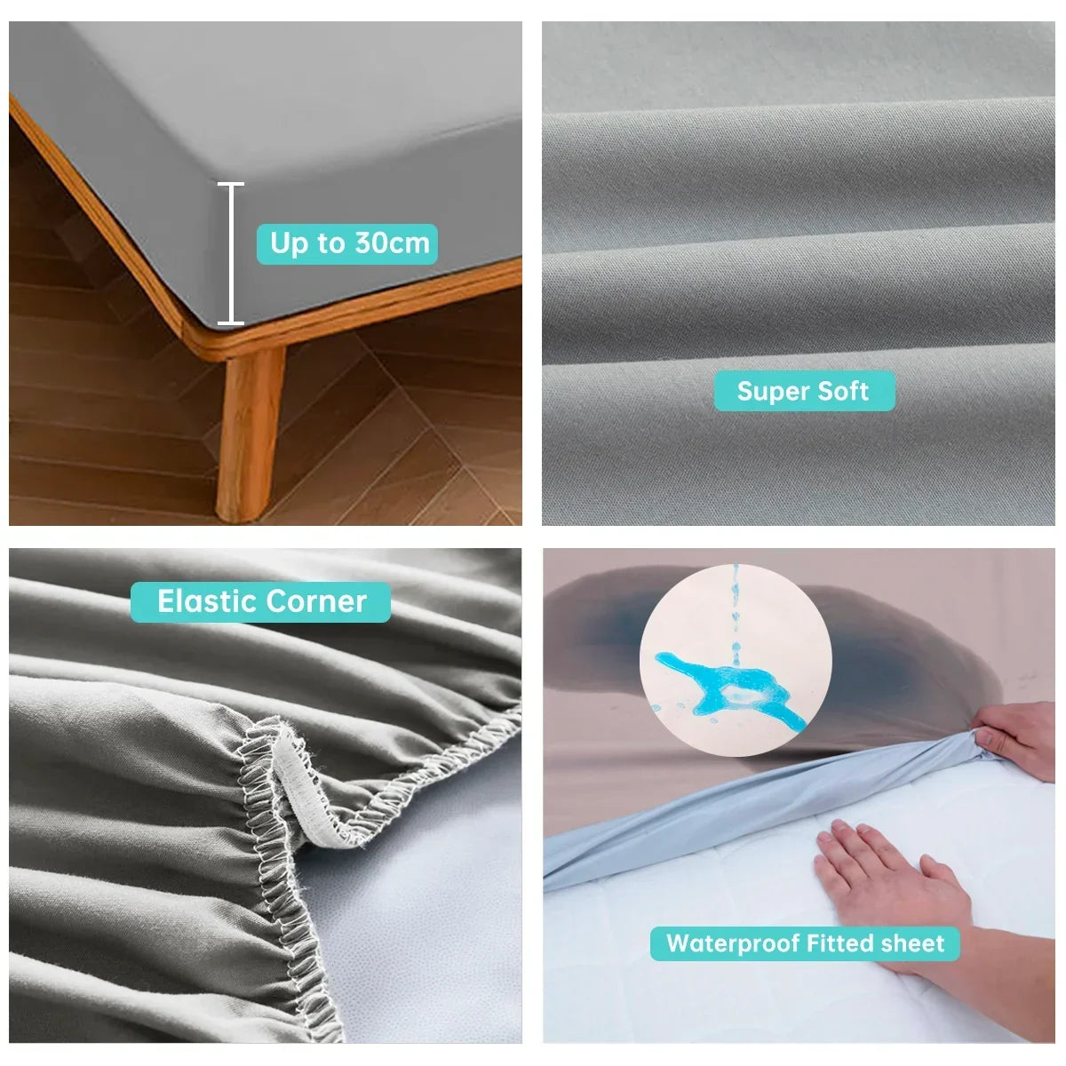 Waterproof Bed Fitted Sheet - Image 2