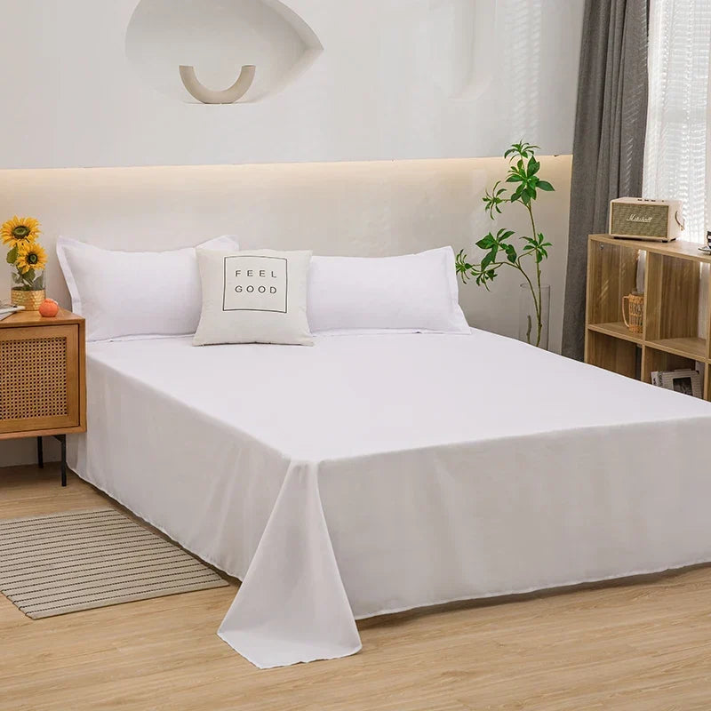 Soft Solid Color Flat Bedsheet – Single, Double, Queen & King Size - Image 3