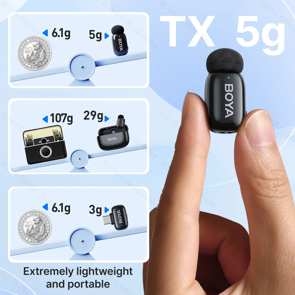 BOYA Mini Wireless Lavalier Lapel Microphone - Image 6