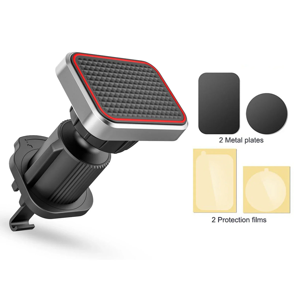Magnetic Car Phone Holder Vent (2025 Upgrade) - Red square