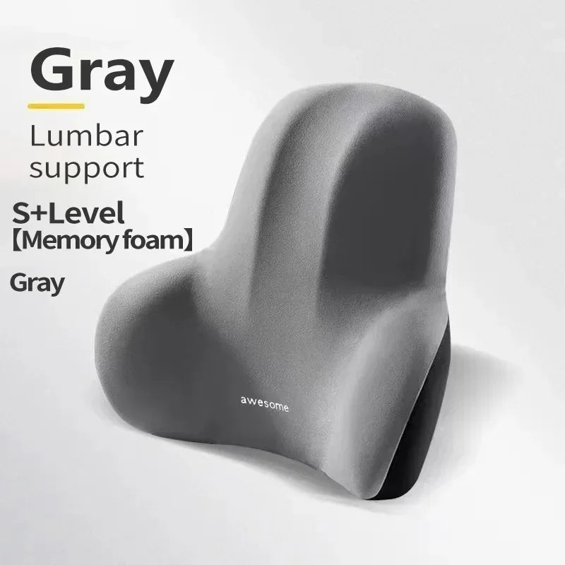 Memory Foam Lumbar Support Pillow - Gray