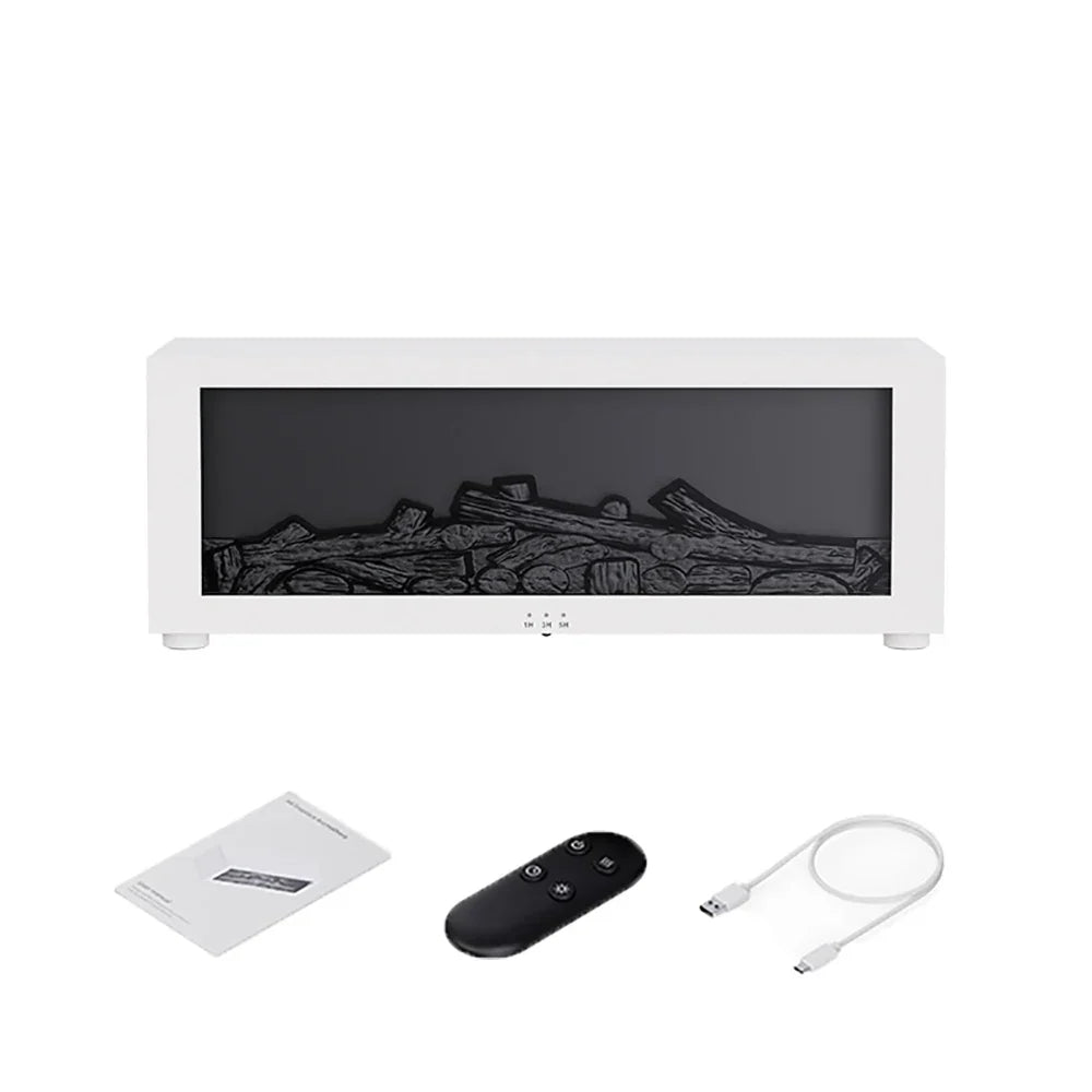 Flame Air Humidifier Essential Oil Diffuser - White