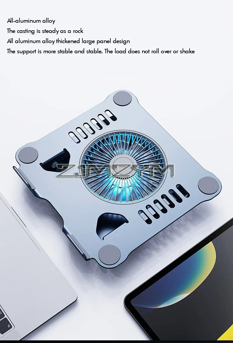 Aluminum Laptop Stand with Cooling Fan - Image 8