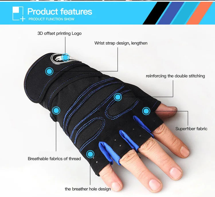 Weight Lifting Wristband Gloves - Image 9