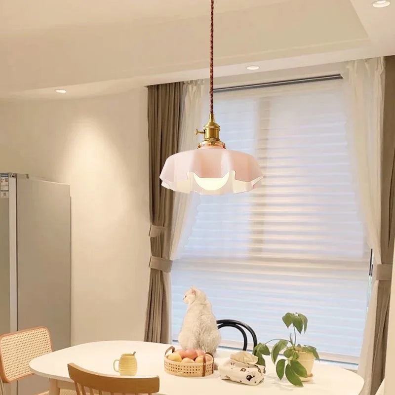 Modern Glass Flower Pendant Lamp - Image 6