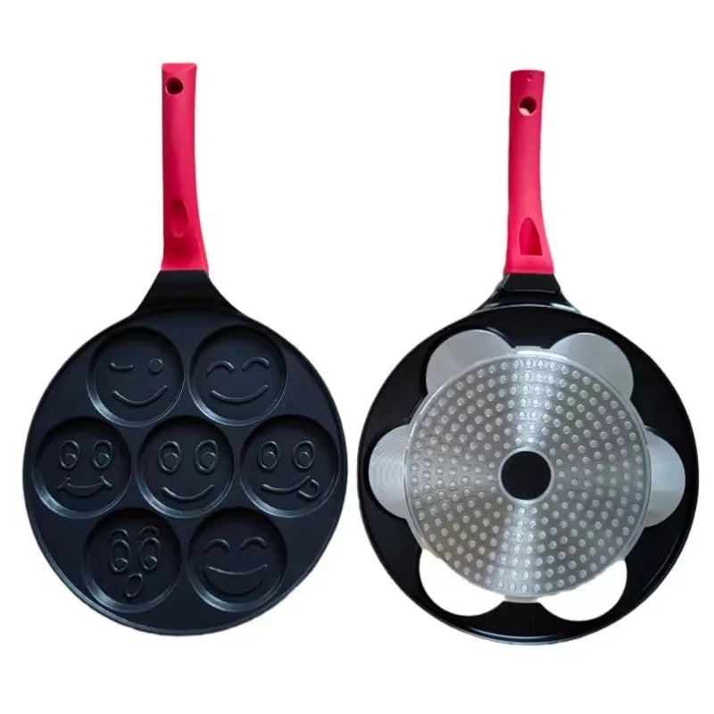Seven-Hole Breakfast Nonstick Frying Pan - Universal