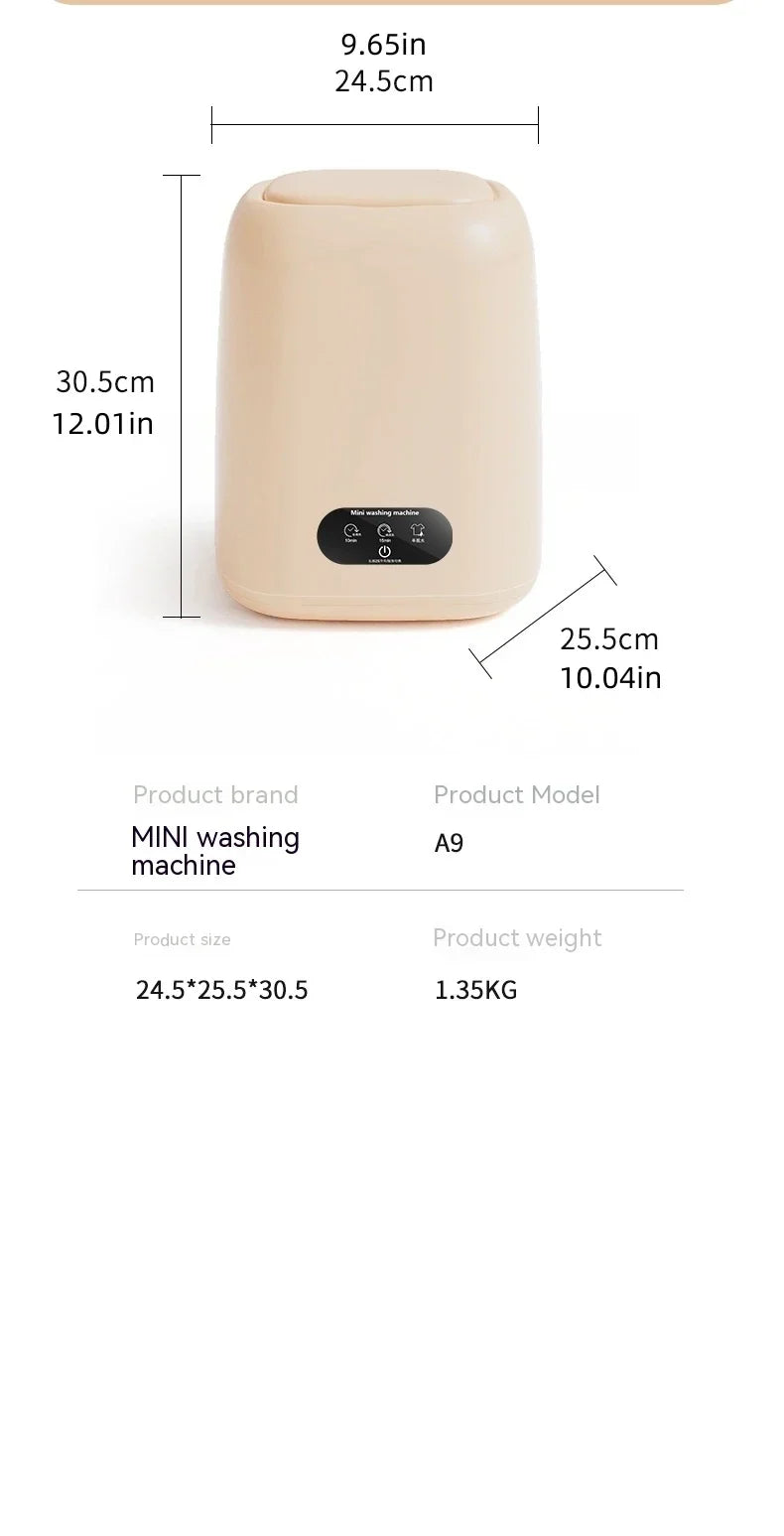 Small Washing Machine for Underwear Children's Clothes mini Washer fully automatic Portable Washing Machine - Image 23