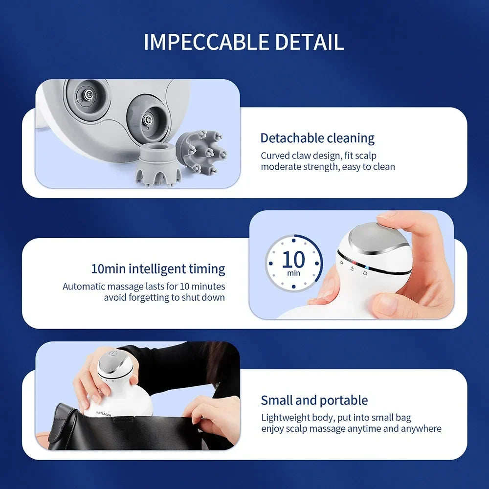 3D Waterproof Electric Head Massager - Image 19