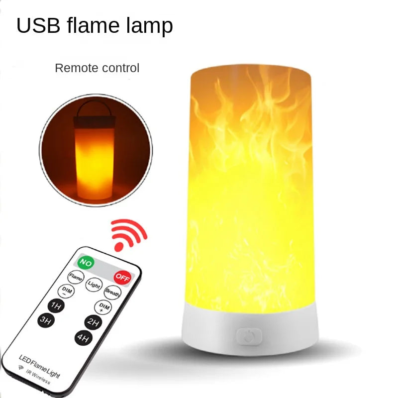 LED Flame Night Lamps - USB -remote contorl