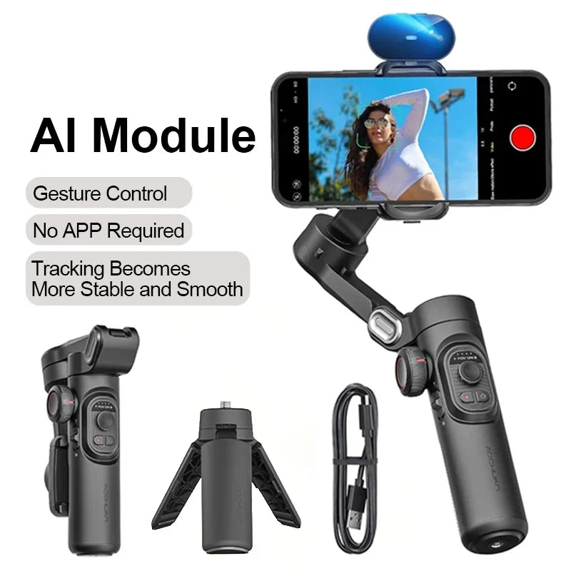 3-axis Smartphone Gimbal Stabilizer - With AI