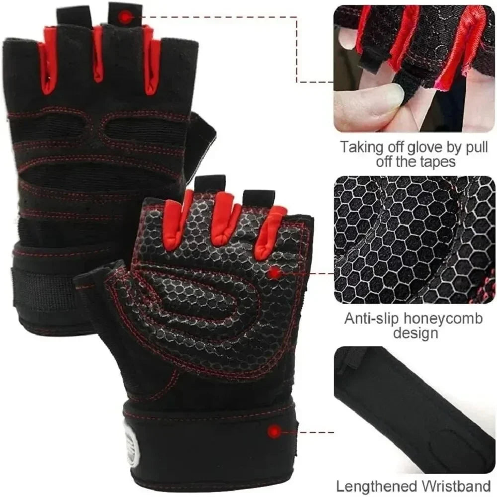 Weight Lifting Wristband Gloves - Image 7