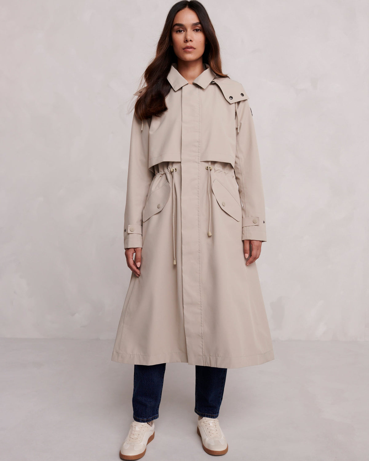 Alva Womens Waterproof Trench Coat - Taupe - Image 11