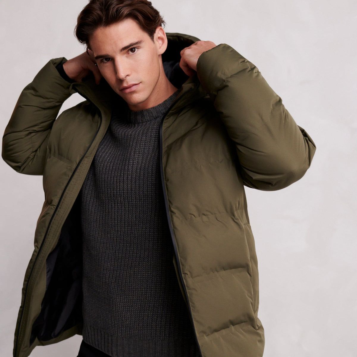 Brinkley Mens Parka - Khaki - Image 2