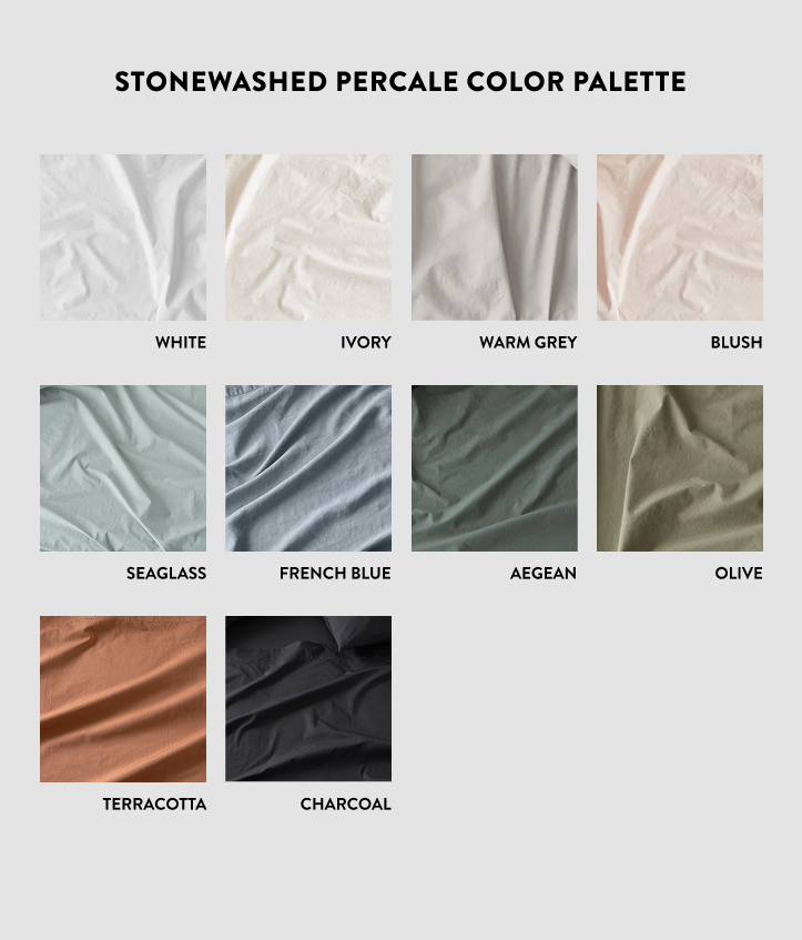 Stonewashed Organic Cotton Percale Duvet Cover - Image 49