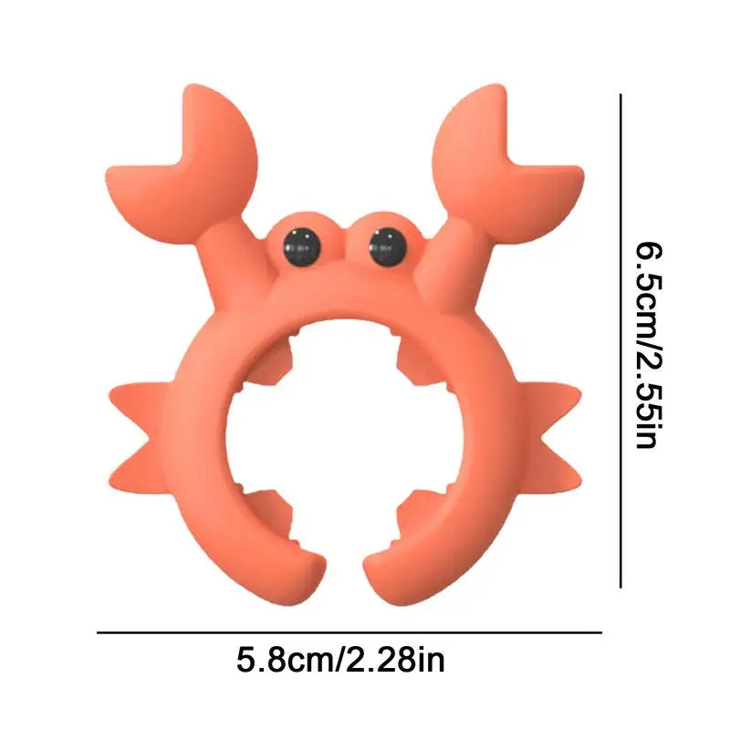 Crab-Shaped Silicone Utensil Rest - Red