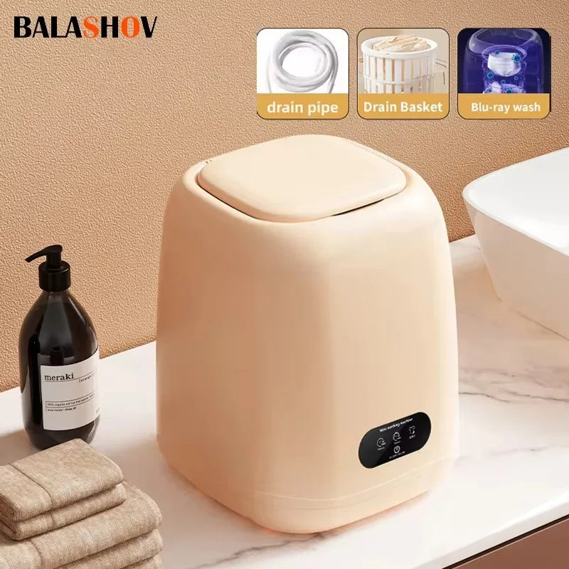 Small Washing Machine for Underwear Children's Clothes mini Washer fully automatic Portable Washing Machine with Spin Dryer