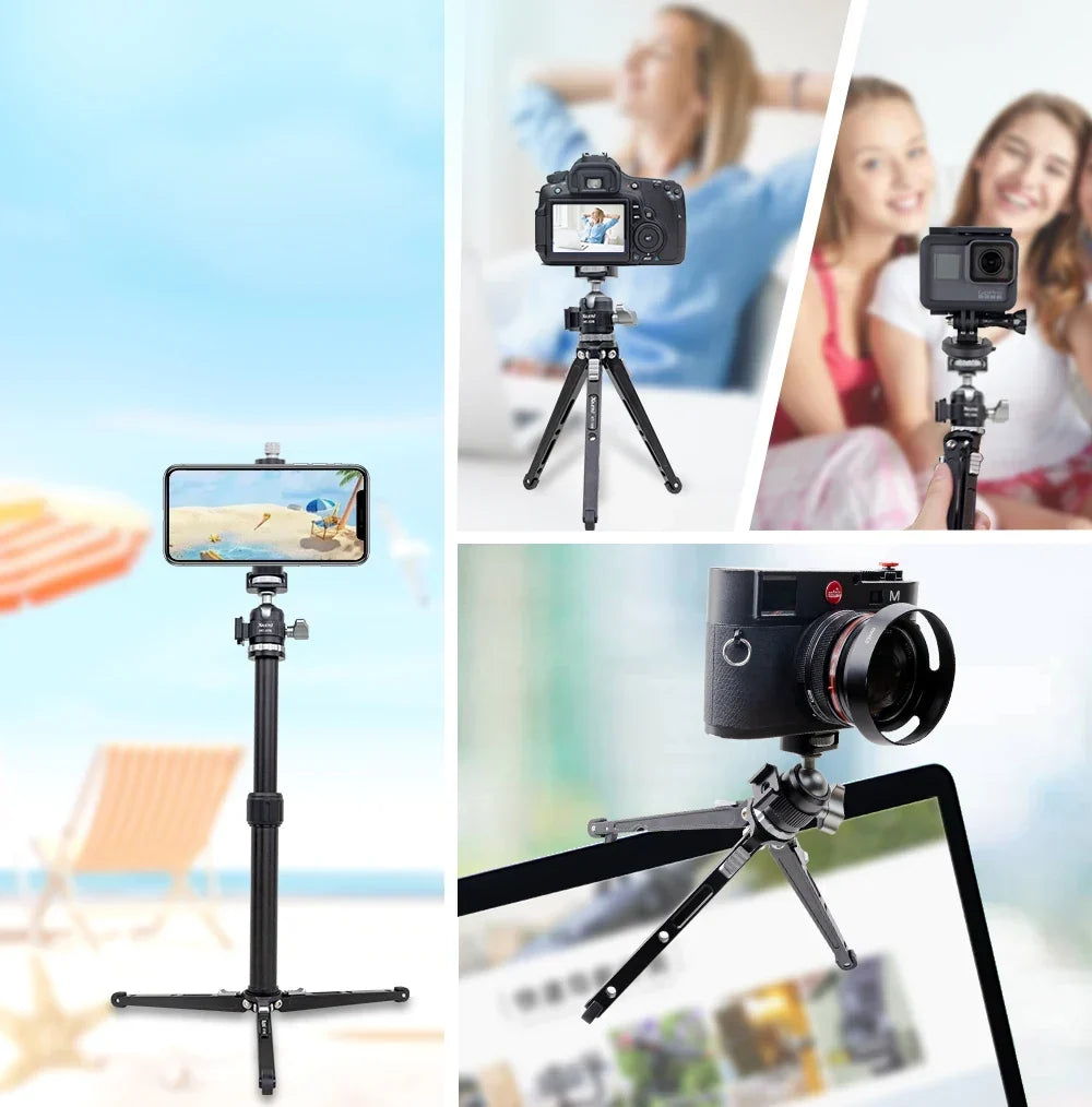 XILETU Vlogging Tripod Handheld Cold Shoe Head Camera & Phone Stand - Image 6