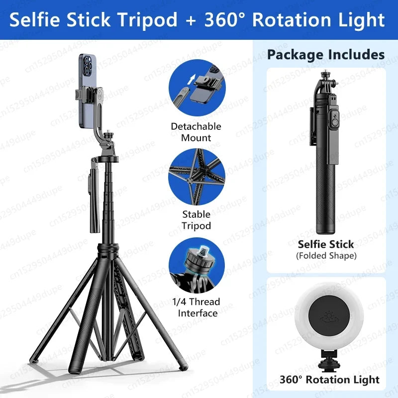 Tripod Stand with Wireless Bluetooth Remote - ring light A