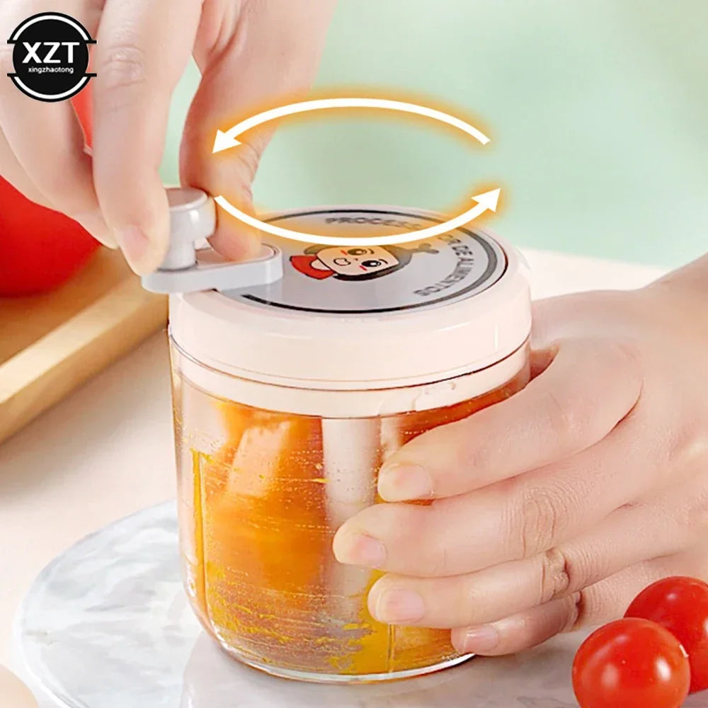 Mini Hand-Cranked Garlic Chopper