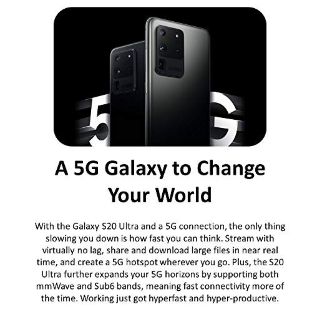 Verizon Samsung Galaxy S20 Ultra 5G - 128GB - Cosmic Gray - SM-G988UZAAVZW - Image 5