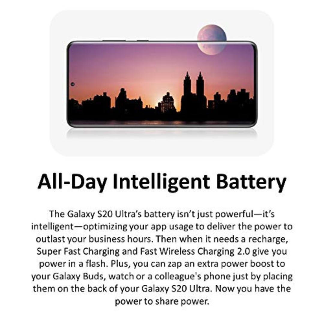 Verizon Samsung Galaxy S20 Ultra 5G - 128GB - Cosmic Gray - SM-G988UZAAVZW - Image 7
