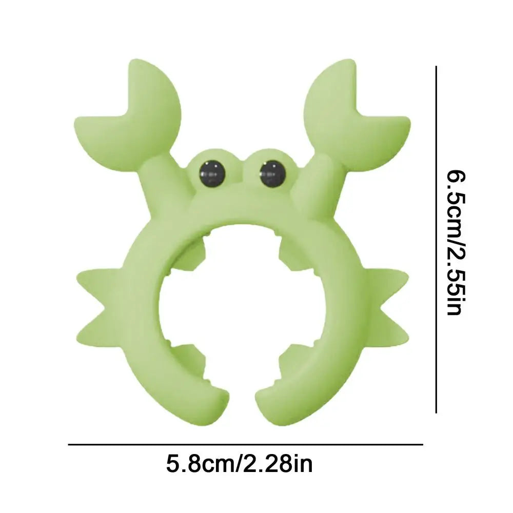 Crab-Shaped Silicone Utensil Rest - light green