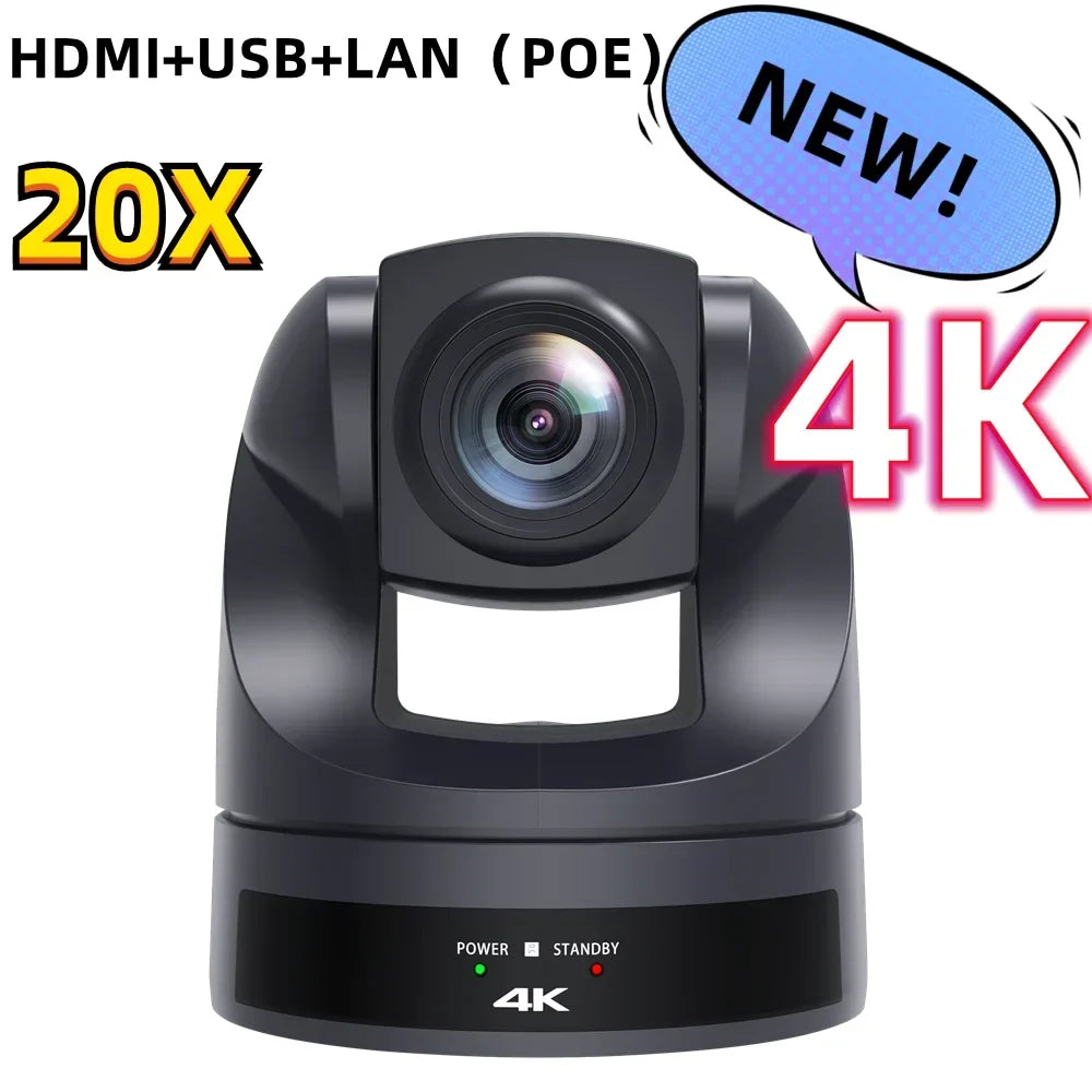 Hcstvcon 4K Ptz Camera - Black