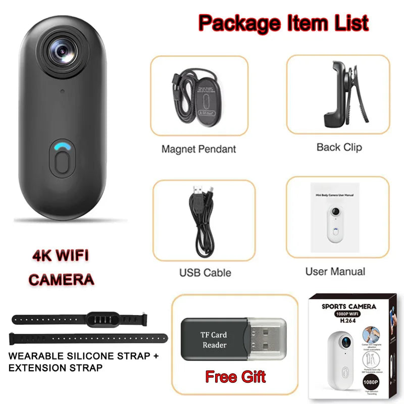 POV 4K Magnetic Body Cam - UHD Pro 4K (BK-Bas)