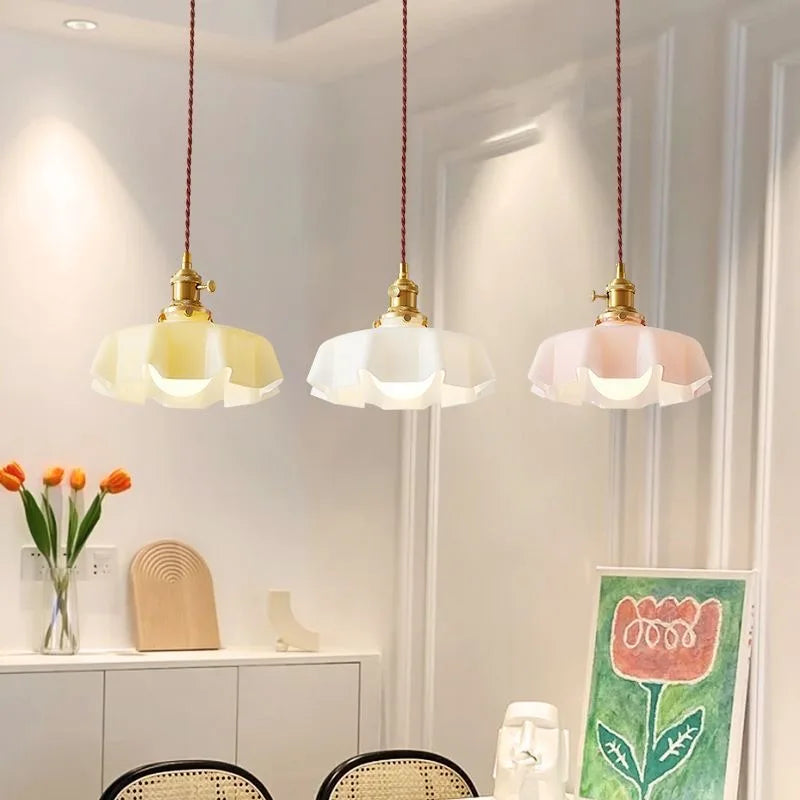 Modern Glass Flower Pendant Lamp - Image 4