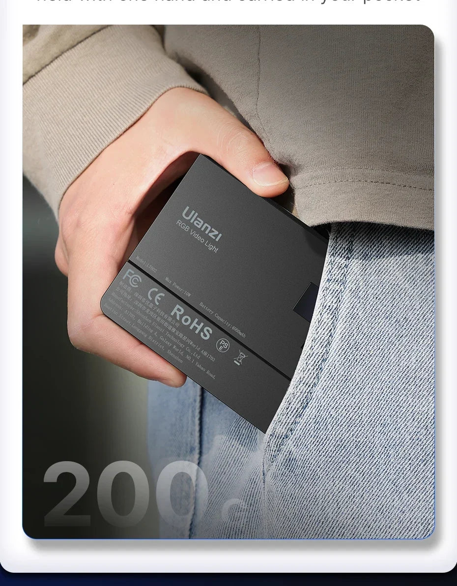 Ulanzi LT002 7" RGB Pocket Fill Light - Image 22