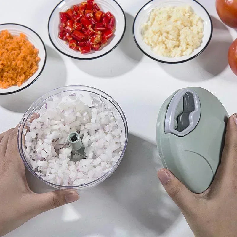 Manual Garlic Press & Multi-Function Food Chopper - Image 2