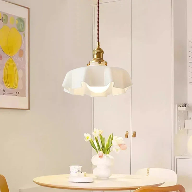Modern Glass Flower Pendant Lamp - Image 5