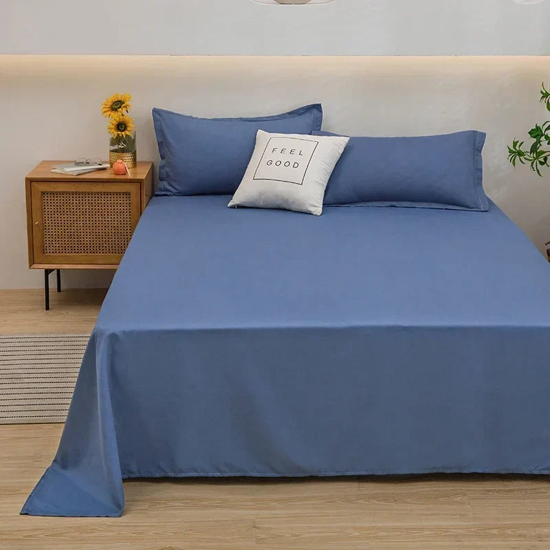 Soft Solid Color Flat Bedsheet – Single, Double, Queen & King Size - Image 7