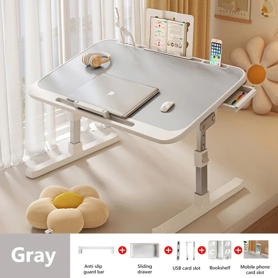 Adjustable Foldable Laptop Desk - Gray plus