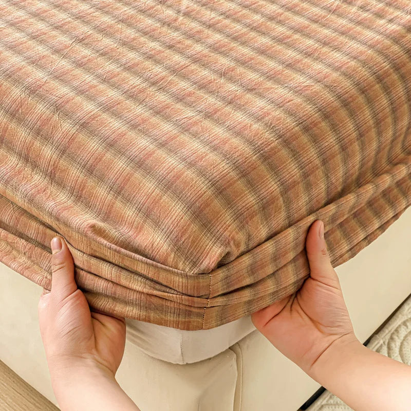 Pure Cotton Fitted Soft Mattress Cover for Kids & Adults - yunxiufenka