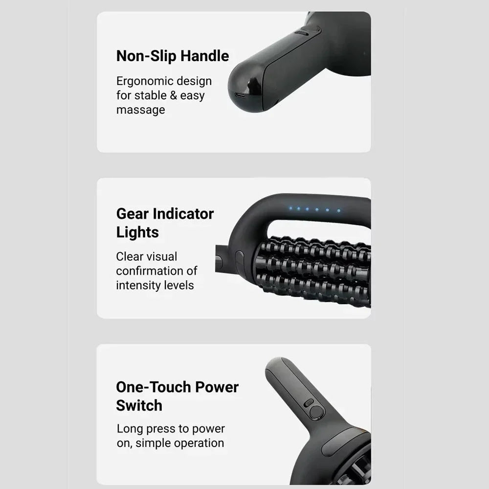 Electric Roller Massage Gun with Red Light - Image 3