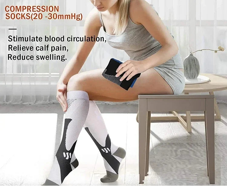 Supportive Long Socks for Sports, Travel & Everyday Comfort - Image 7