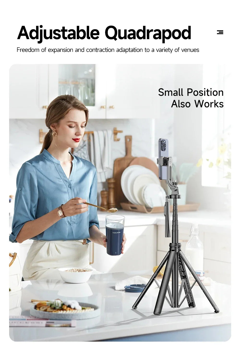 Tripod Stand with Wireless Bluetooth Remote - Image 9