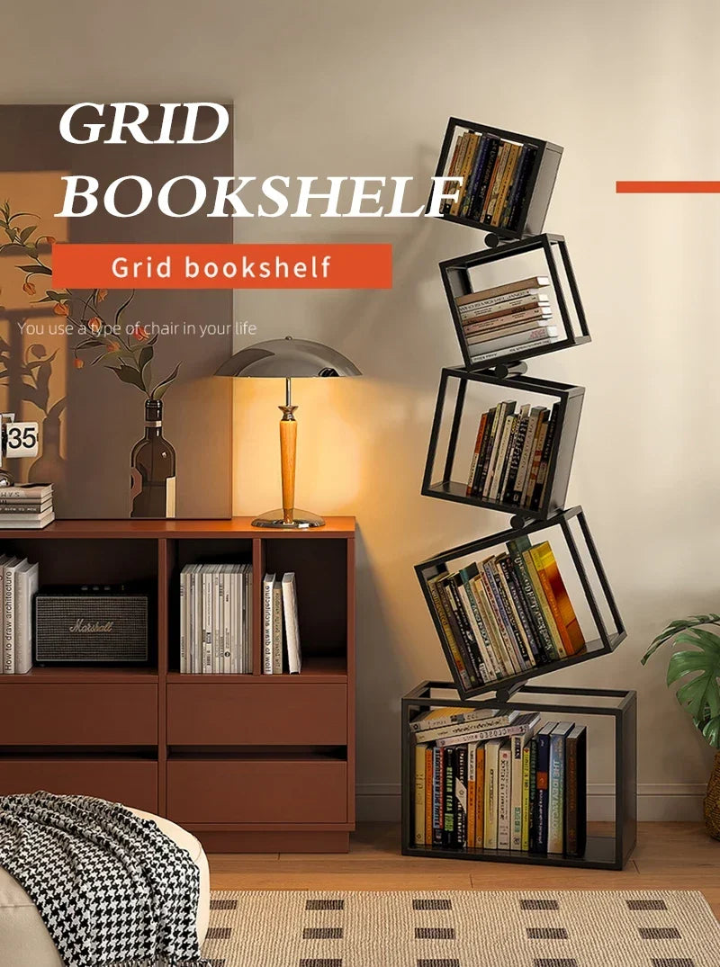 5-Layer Foldable Grid Bookshelf - Image 6