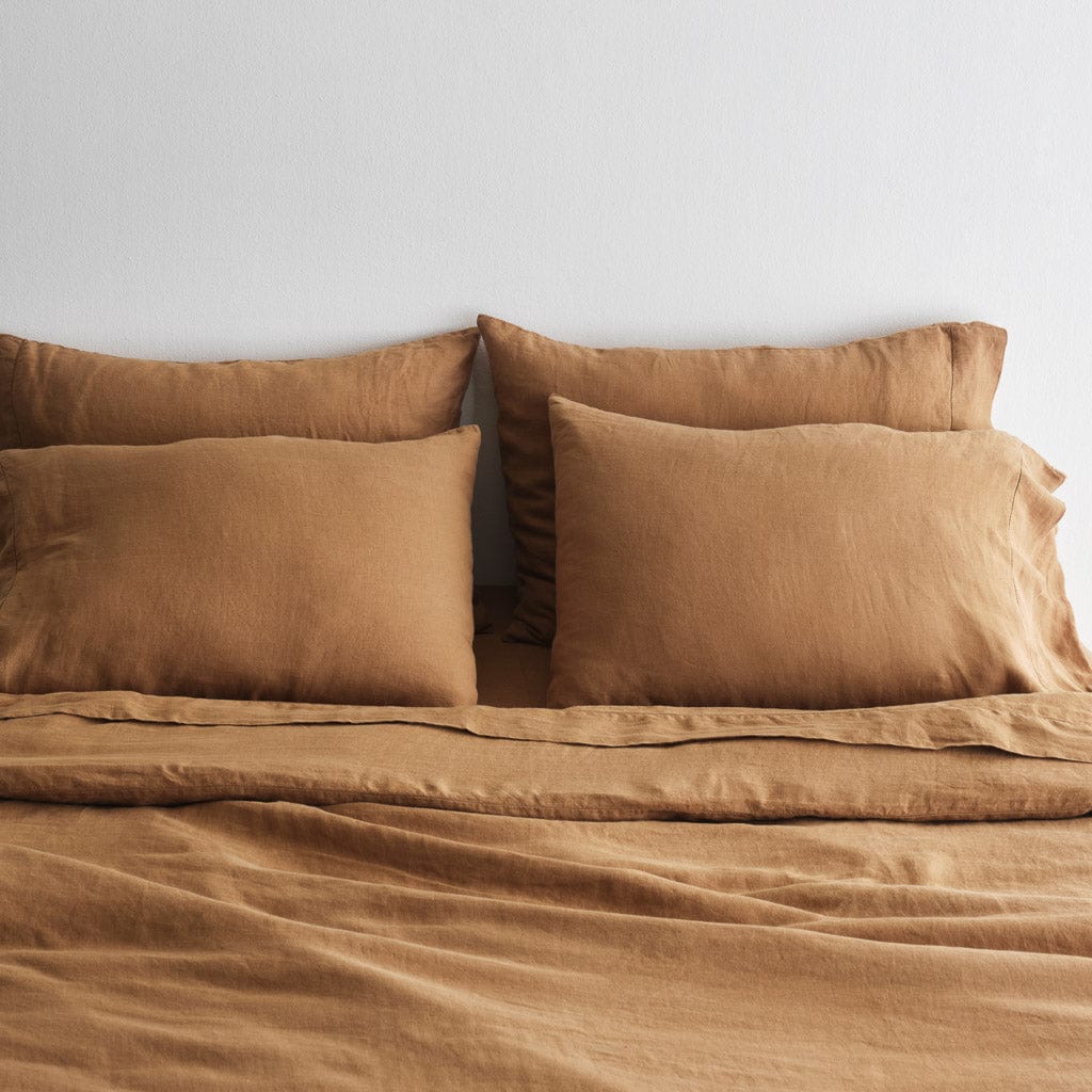 Stonewashed Linen Bed Bundle - Camel