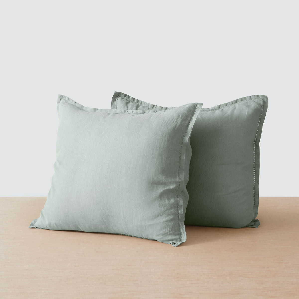 Stonewashed Linen Euro Shams - Seaglass