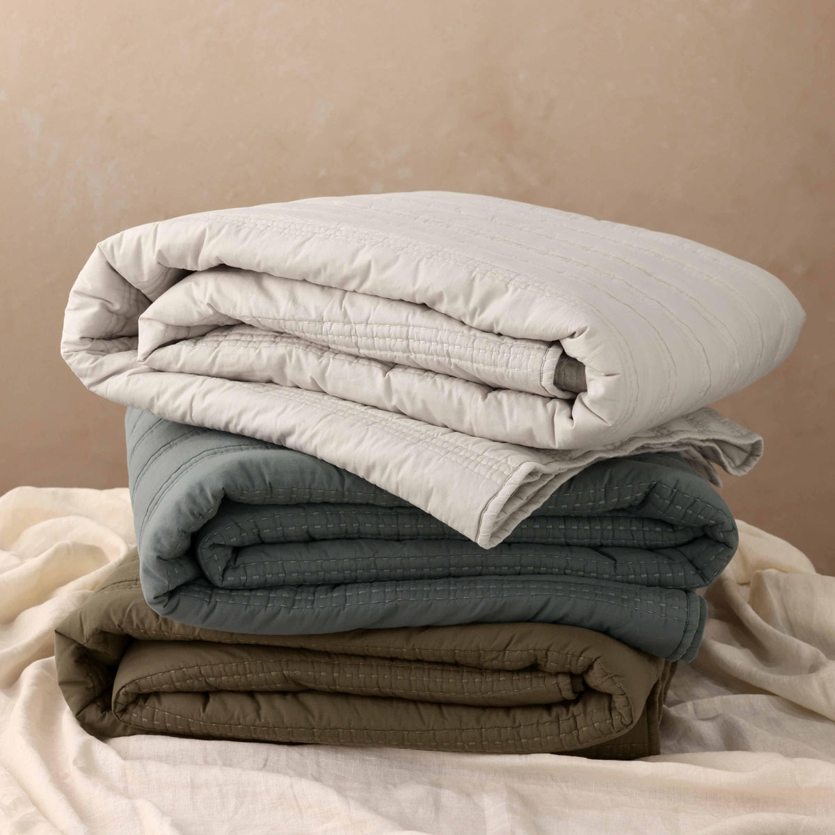 Organic Stonewashed Percale Channel Quilt - Image 12