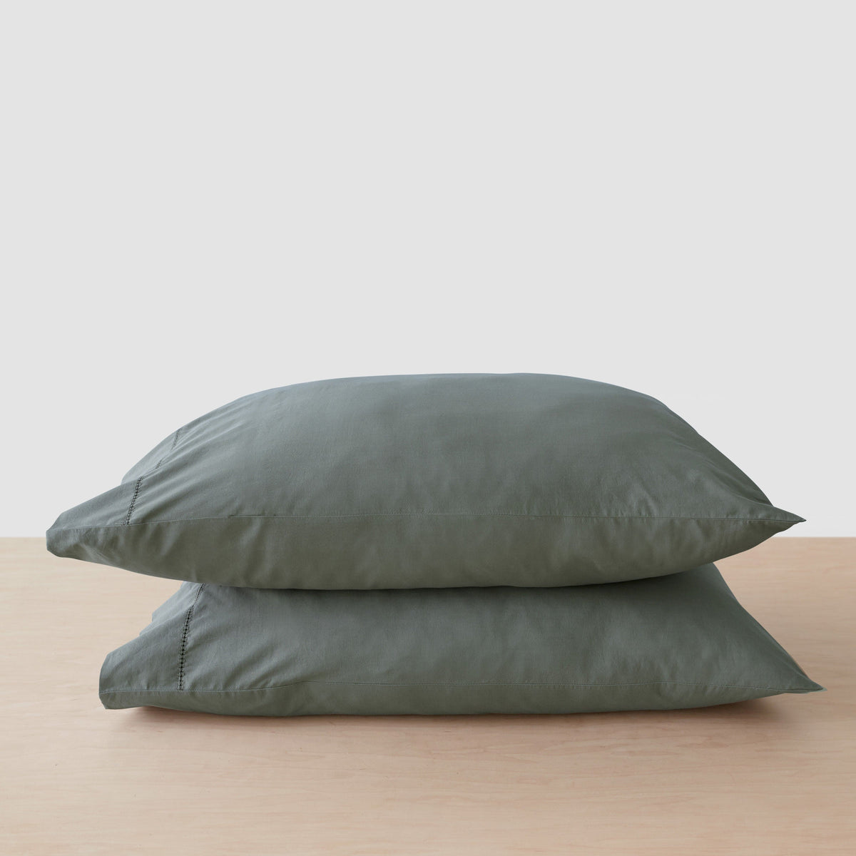 Stonewashed Organic Cotton Percale Pillowcases - Aegean
