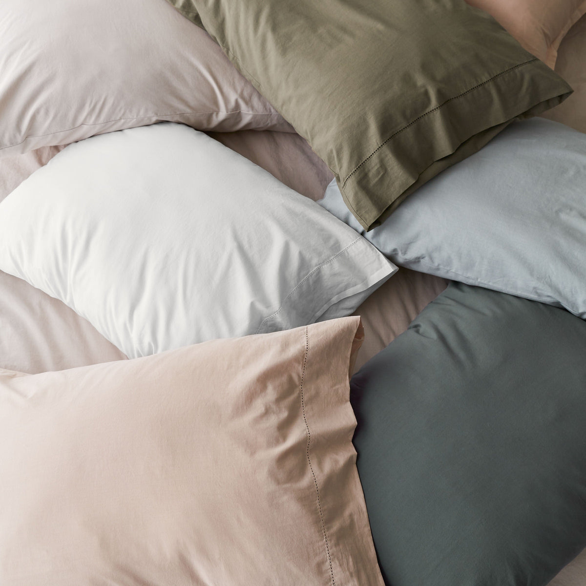 Stonewashed Organic Cotton Percale Pillowcases - Image 32
