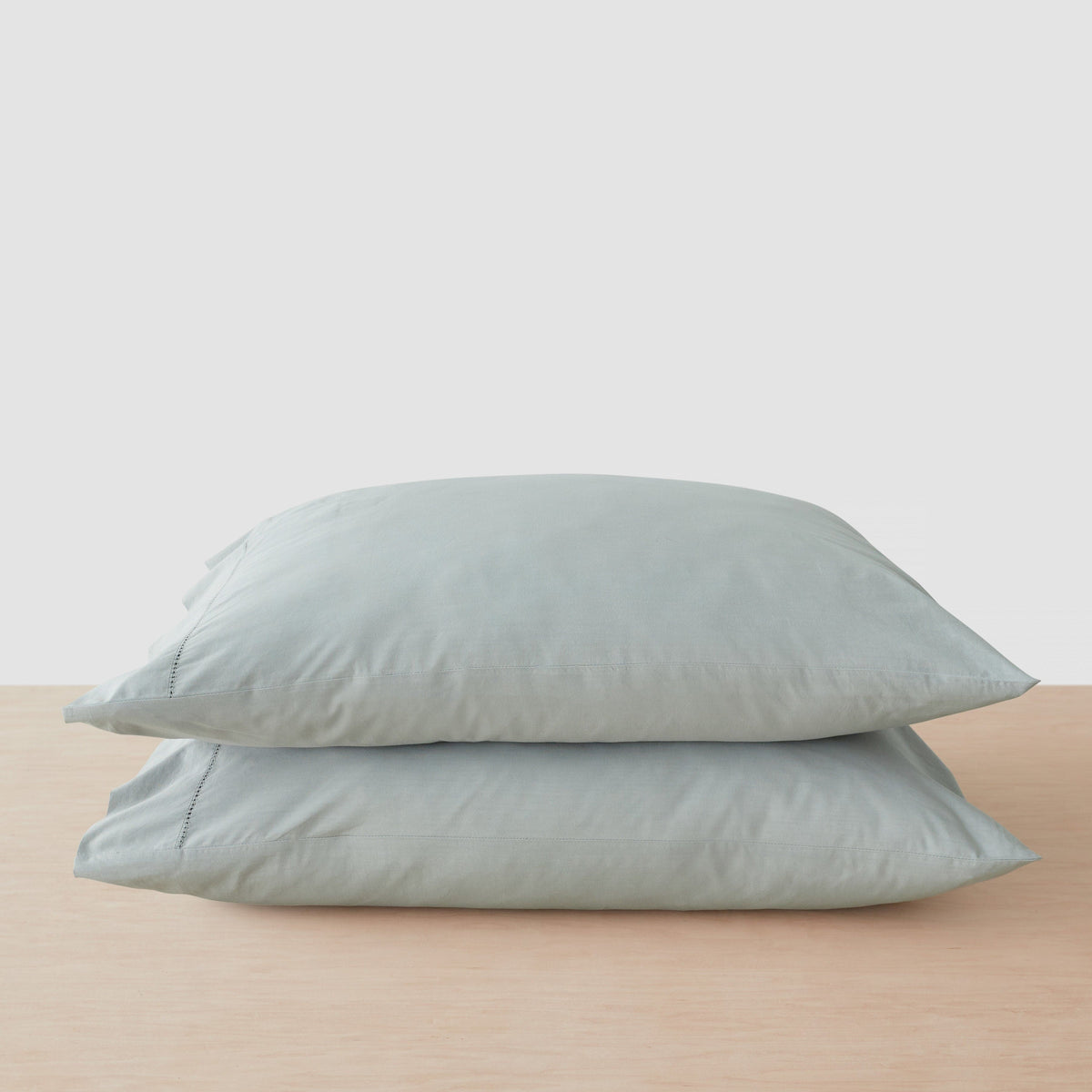 Stonewashed Organic Cotton Percale Pillowcases - Seaglass
