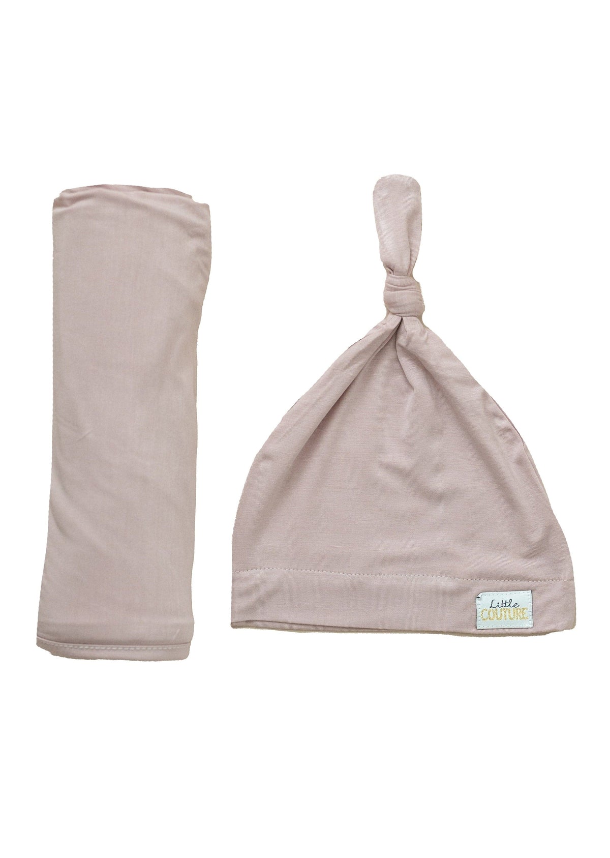 Swaddle and Hat - Blush