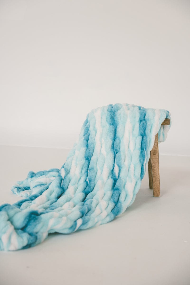 Hugs Swirl Ocean Blue Blanket - Image 2