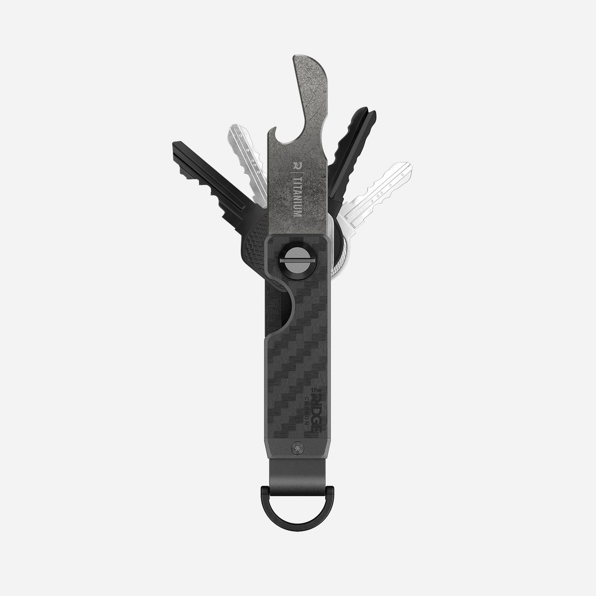 Ridge Keycase Bottle Opener - Stonewashed Titanium - Image 3